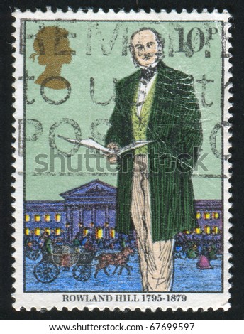 GREAT BRITAIN - CIRCA 1979: stamp printed by Great Britain, shows Sir Rowland Hill, circa 1979
