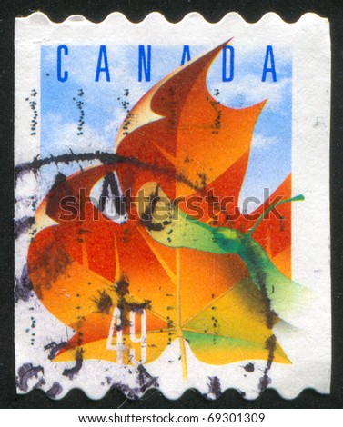 CANADA - CIRCA 2004: stamp printed by Canada, shows Maple Leaf and Samara, circa 2004