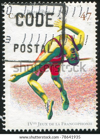 CANADA - CIRCA 2001: stamp printed by Canada, shows High jumper, circa 2001