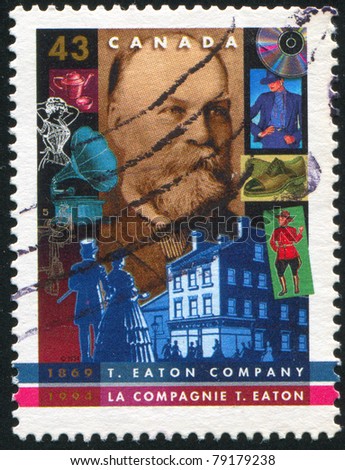 CANADA - CIRCA 1994: stamp printed by Canada, shows T. Eaton Company, 125th Anniv., circa 1994