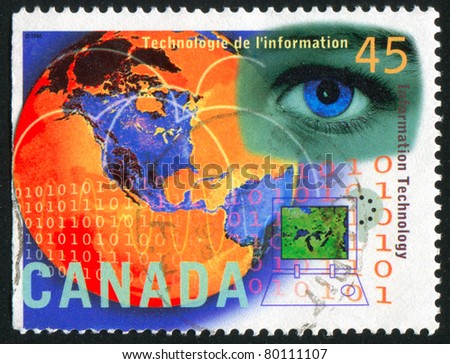 CANADA - CIRCA 1996: stamp printed by Canada, shows Information Technology, circa 1996