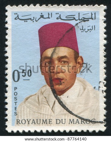 MOROCCO - CIRCA 1962 stamp printed by Morocco, shows King Hassan II, circa 1962