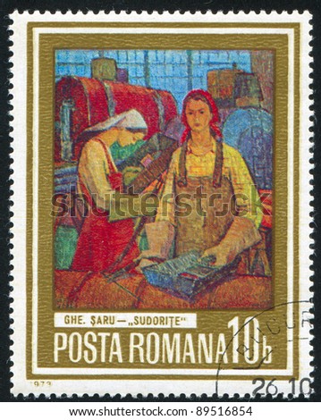 ROMANIA - CIRCA 1973: A stamp printed by Romania, shows picture \