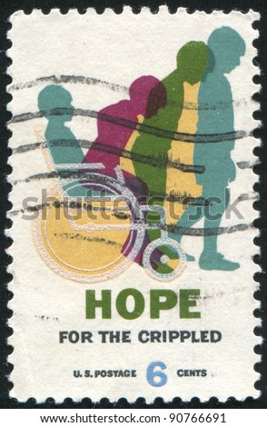 UNITED STATES - CIRCA 1969: stamp printed by United States of America, shows cured children, circa 1969