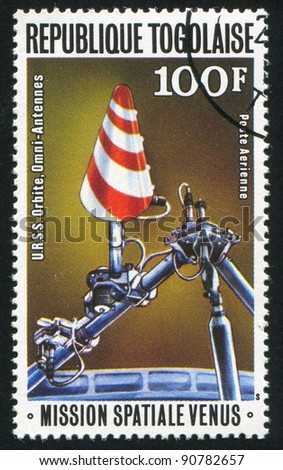 TOGO - CIRCA 1979: A stamp printed by Togo, shows satellite, circa 1979.