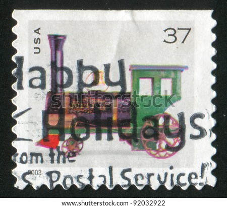 UNITED STATES - CIRCA 2003: stamp printed by United states, shows locomotive, circa 2003
