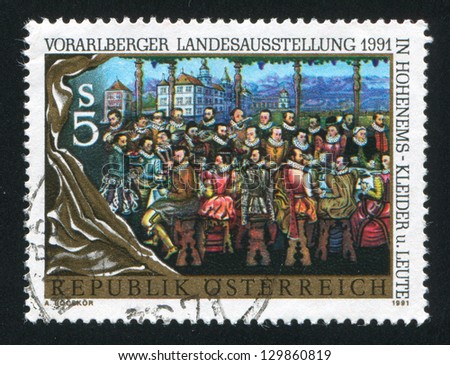  - stock-photo-austria-circa-stamp-printed-by-austria-shows-garden-banquet-by-anthony-bays-sitting-129860819