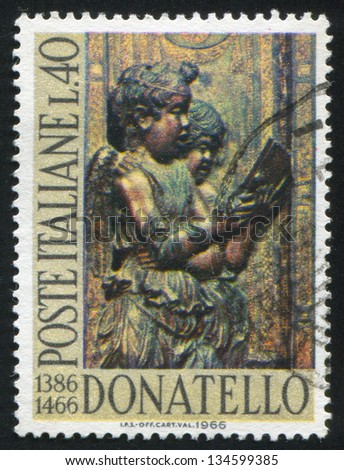 ITALY - CIRCA 1966: stamp printed by Italy, shows Singing angels by Donatello, circa 1966