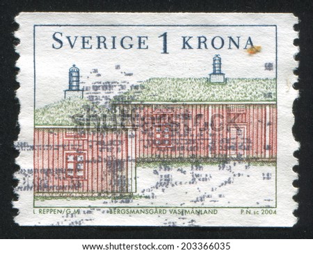 SWEDEN - CIRCA 2004: stamp printed by Sweden, shows Miners house, circa 2004