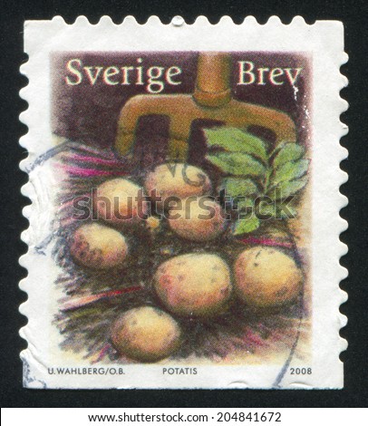 SWEDEN - CIRCA 2008: stamp printed by Sweden, shows Potato, circa 2008