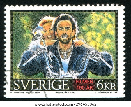 SWEDEN - CIRCA 1995: stamp printed by Sweden, shows Scenes from film House of Angels, circa 1995
