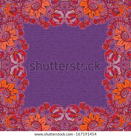 Decorative floral border