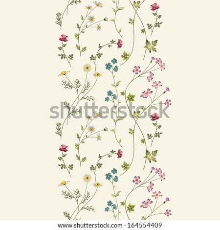 Seamless Floral Background With Small Flowers