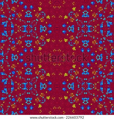Red tile able mosaic pattern