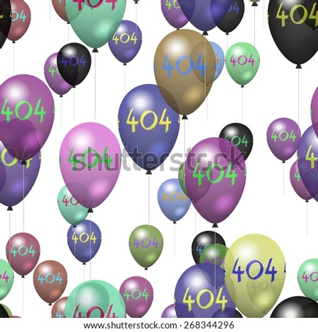 Tile able party air balloons pattern with number 404