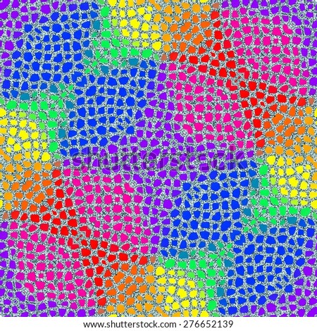 Seamless mosaic pattern in rainbow colors