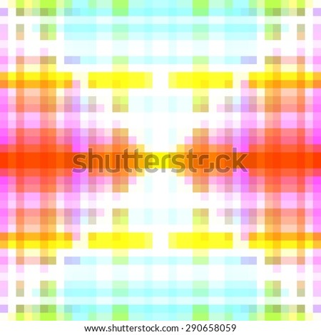 Soft bright white blue pink orange green yellow pixelation with diagonally effect
