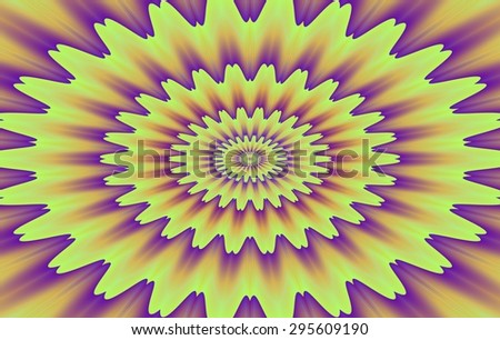 Yellow purple centralized oval pattern. Abstract color background oblong shape in dimensions usable as visiting or business card.