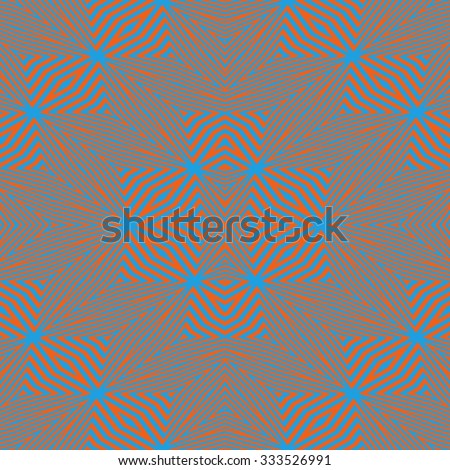 Abstract kaleidoscope symmetrical regular mirroring orange blue design - digitally rendered graphic - optical illusion gray-inspiring impression through the use of complementary colors