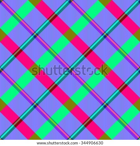 Psychedelic oblique checkered pattern with complementary shades