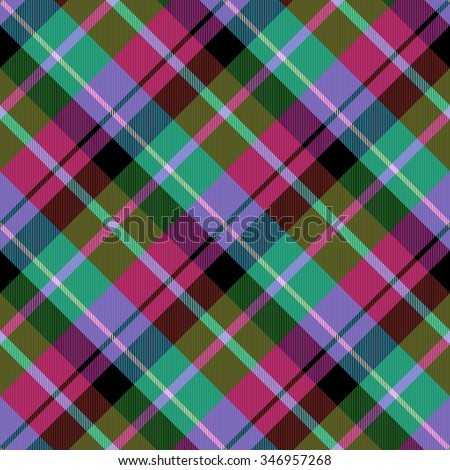 Abstract green lilac red blue checked crossover striped diagonally seamless pattern