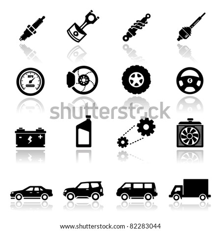  Auto Racing Equipment on Icons Set Auto Parts Stock Vector 82283044   Shutterstock