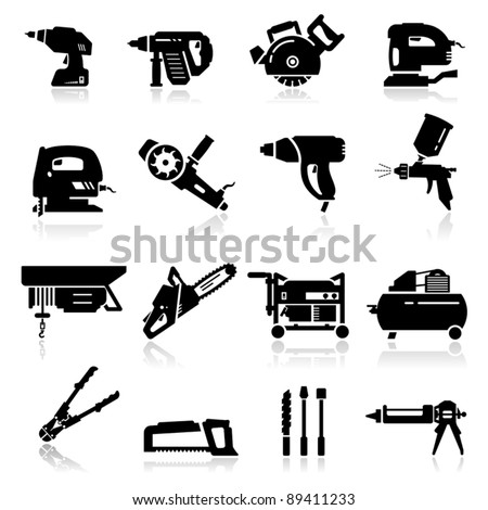 Icons set Industrial Tools Icons set Industrial Tools