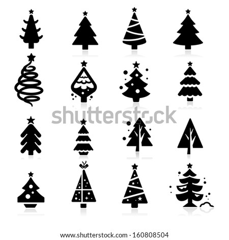 Christmas tree icons Christmas tree icons
