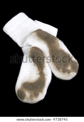 dirty white socks