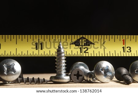 Tools, Wood Screws Tape Measure