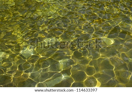 Solar patches of light on water