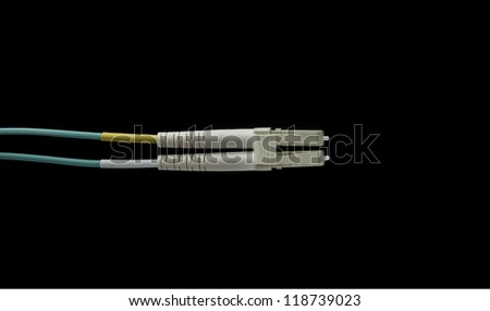 Optical LC patch cord with white connector