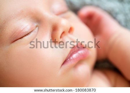 The sweet dream of newborn baby