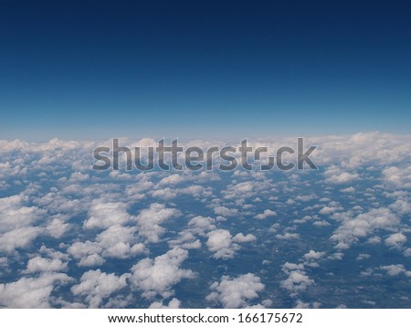 sky and clouds - half and half