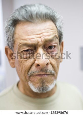 Closeup of a mature man with goatee