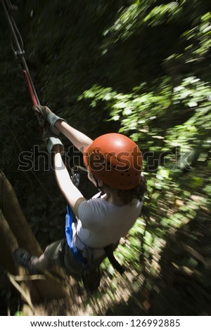 Female tree climber