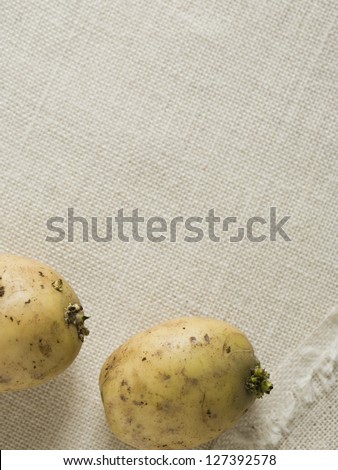Two potatoes from above