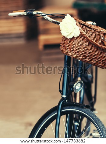 Beautiful basket on an old bike