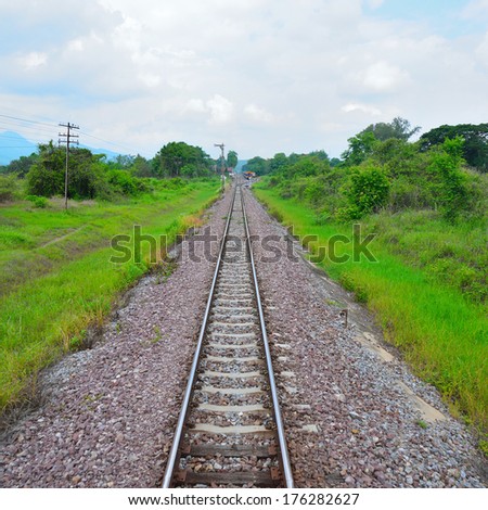 train tracks in country developing