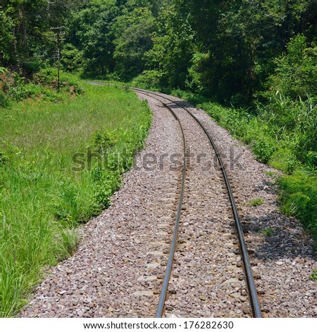 train tracks in country developing