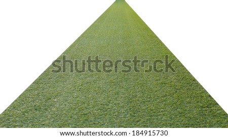 green grass pathway isolated on a white background