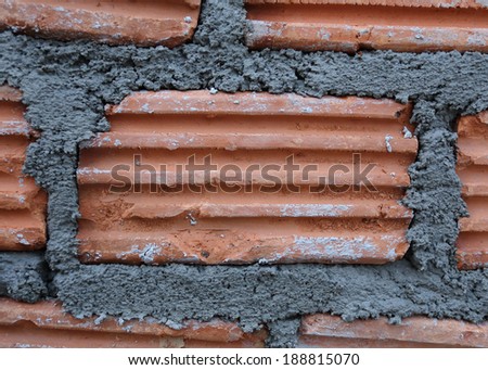 close-up brick of building construction house