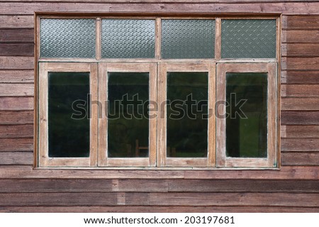 window on wood house