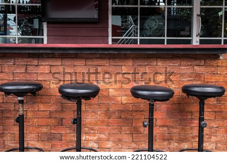 counter nightclub with seat bar stool