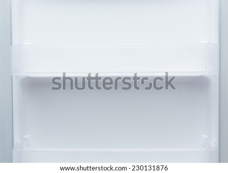 empty refrigerator freezer of kitchen appliance