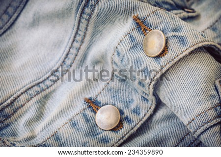 jeans shirt clothing with metal button on clothing textile industrial