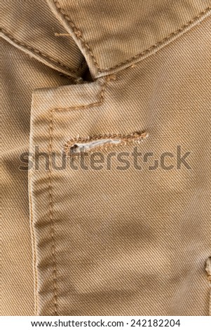 brown shirt fabric texture background with collar design