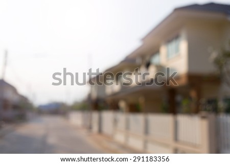 large house of village, blur image background