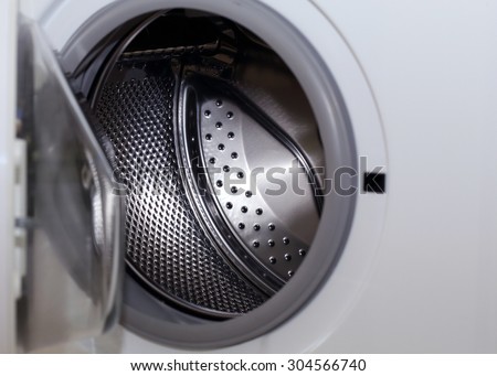 white washing machine for housework clothes cleaning