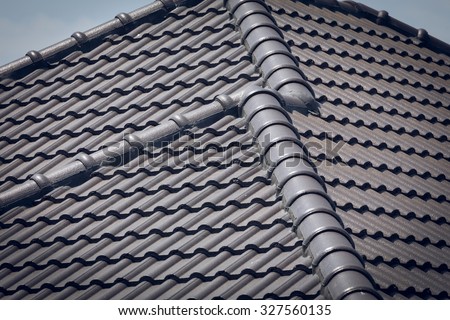 roof tile on residential building construction house